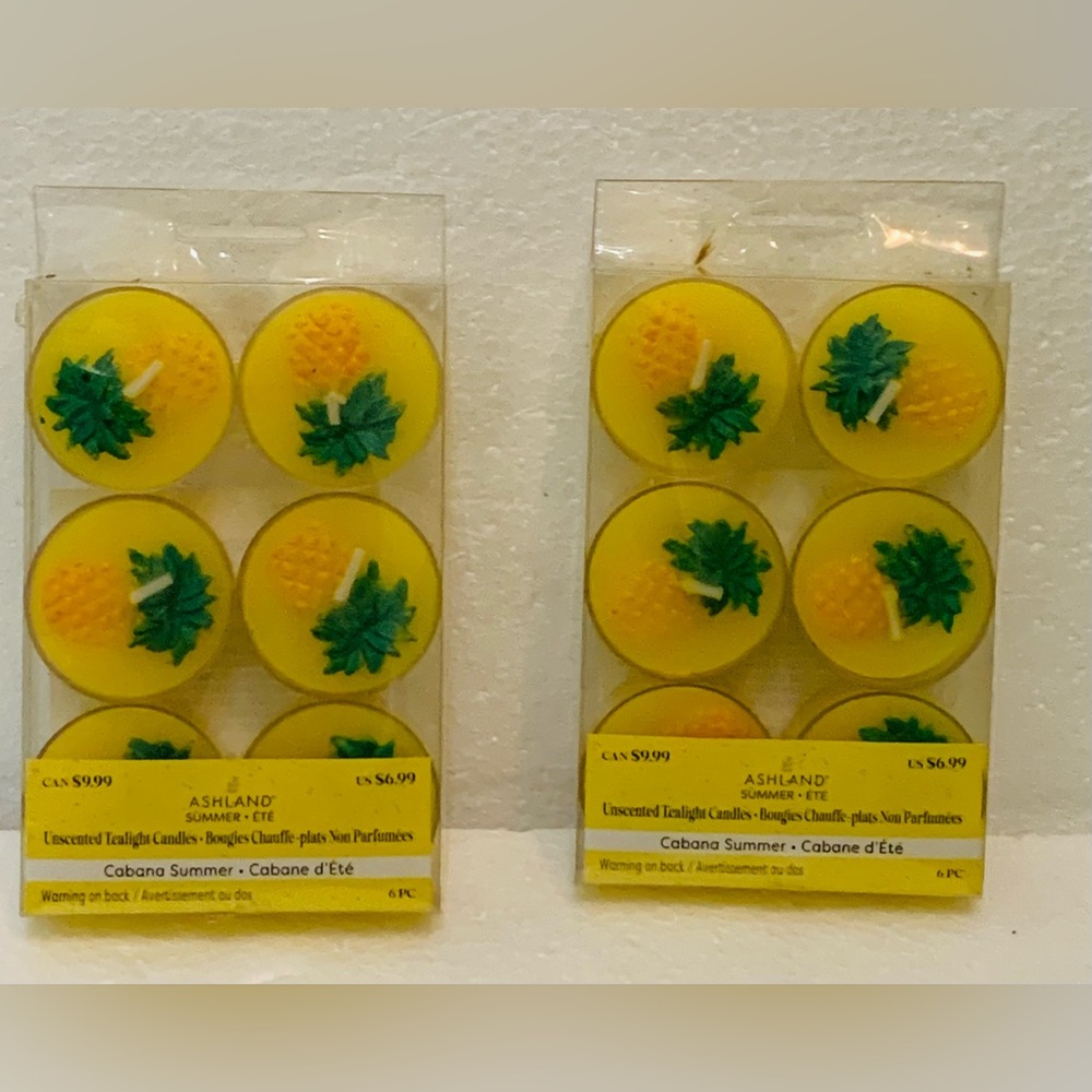 Pineapple unscented tea light candles Ashland
